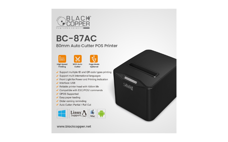 Black Copper BC-87AC Thermal Printer
