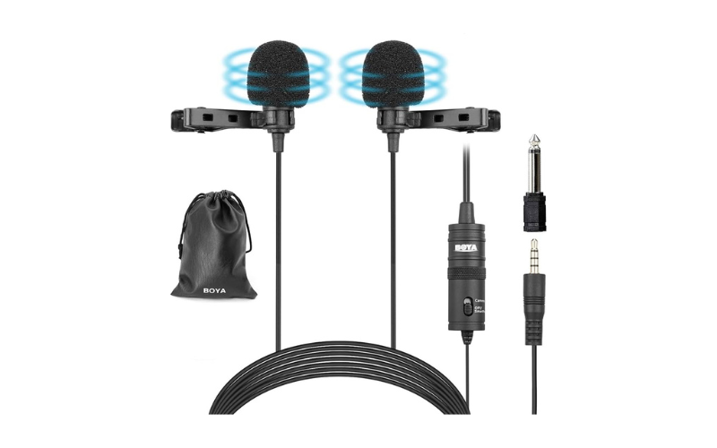 Boya BY-M1DM Dual Omni Directional Lavalier Mic