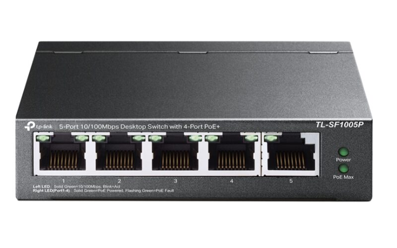 Tp-Link 5 Port 10100Mbps Desktop Switch with 4 Port POE TL-SF1005P