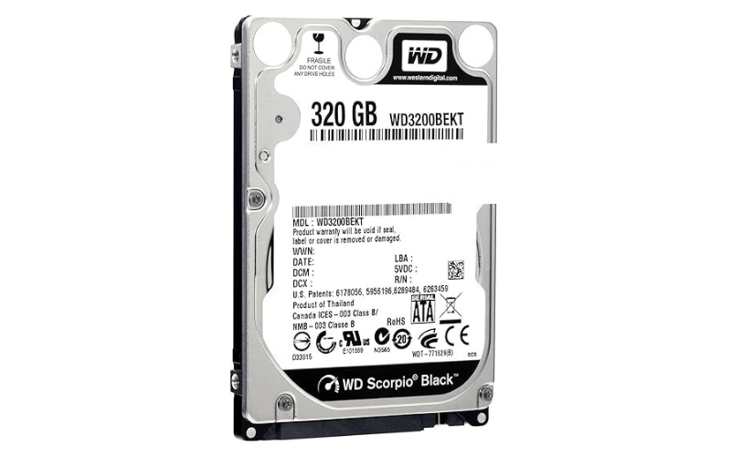 WD 320GB Laptop Hard Drive 2.5"