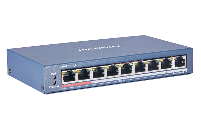 Hikvision Unmanaged 8 Port POE Switch DS-3E0109P-E/M(B)