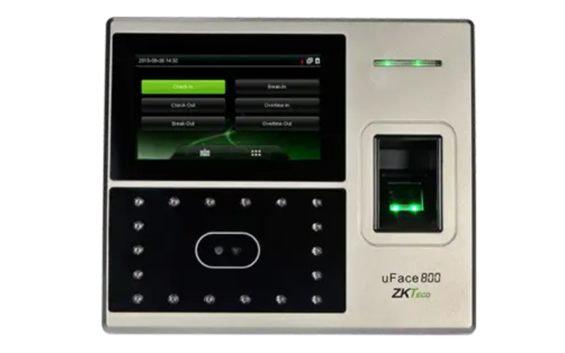 ZKT Eco uface 800 Plus Multi Biometric Identification Time Attendance and Access Control Terminal