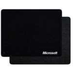 Microsoft black mousepad with non-slip base and UV logo