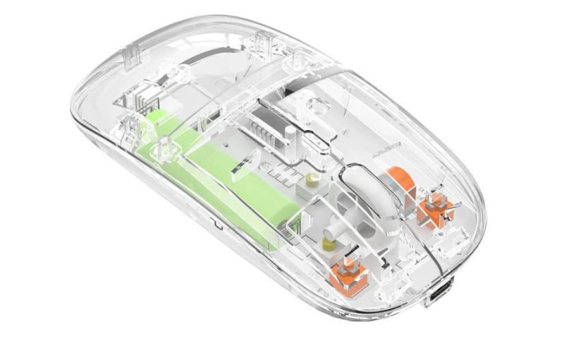 Wirless Transparent Dual Mode Bluetooth + Wireless Mouse